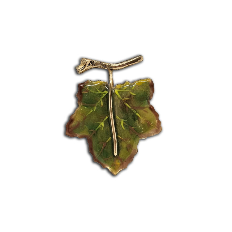 Ciondolo Tralcio di Vite Bronzo con smalto Ciondolo Tralcio di Vite Bronzo con smalto