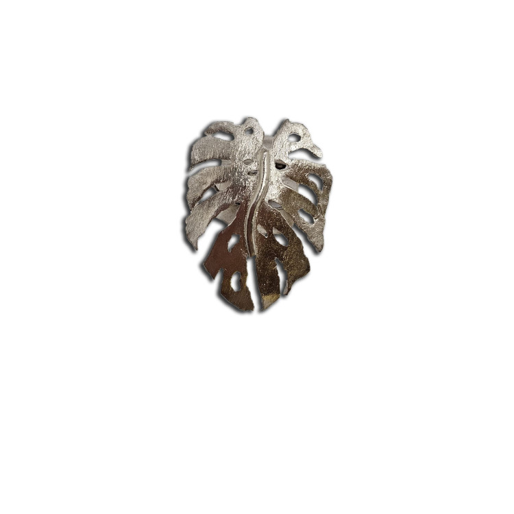 Anello regolabile Monstera (foglia Lunga) Argento Anello regolabile Monstera (foglia Lunga) Argento