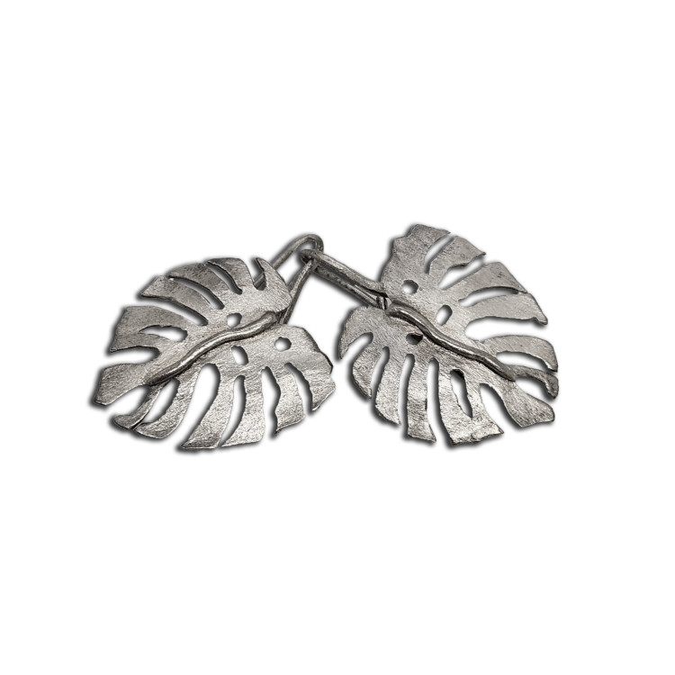 Orecchini Monstera (foglia Larga) Argento Orecchini Monstera (foglia Larga) Argento