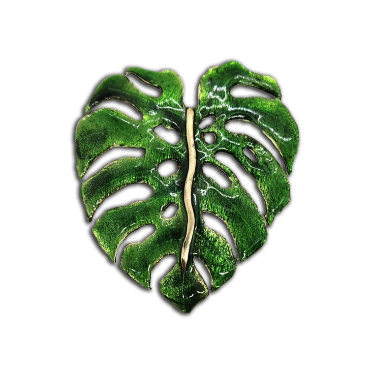 Ciondolo Monstera (foglia Larga) Bronzo con smalto Ciondolo Monstera (foglia Larga) Bronzo con smalto